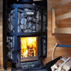 Harvia GreenFlame Legend 240 Wood Sauna Stove With Sauna Stones, 15.9KW [WK200LD] (SAK84935)