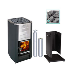 Harvia M3 Premium Wood-Burning Sauna Stove Kit [M3 STOVE KIT SS] (SAK19523)