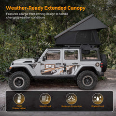 Heavy Duty 2-3 Person Hardshell Rooftop Tent With Ladder (SAK93120)