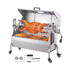 Heavy-Duty 52W Spit Roaster Rotisserie BBQ Grill For Pig, Lamb And Chicken (SAK59286)