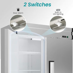 Heavy Duty 54" 2-Door Stainless Steel Commercial Freezer With OmniSmart Temperature Control (SAK91765)
