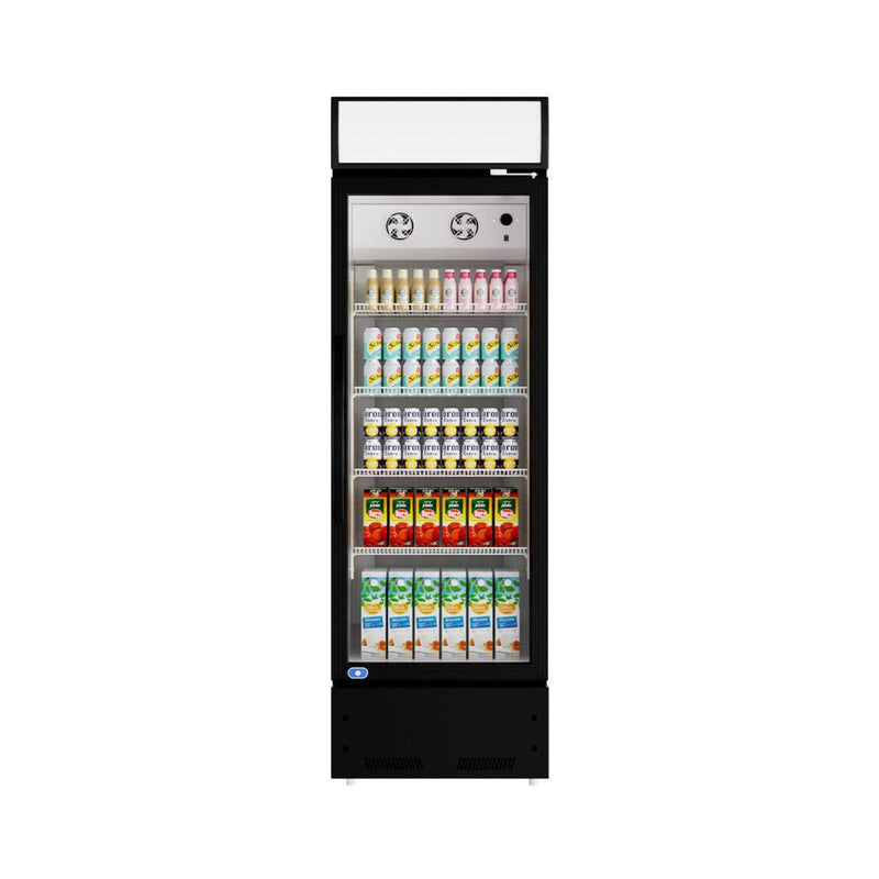 Heavy Duty Commercial Single Glass Door Refrigerator With LED Lights, 23