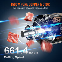 Heavy Duty Electric Stainless Steel Countertop Bone Cutting Machine, 1500W (92413758)