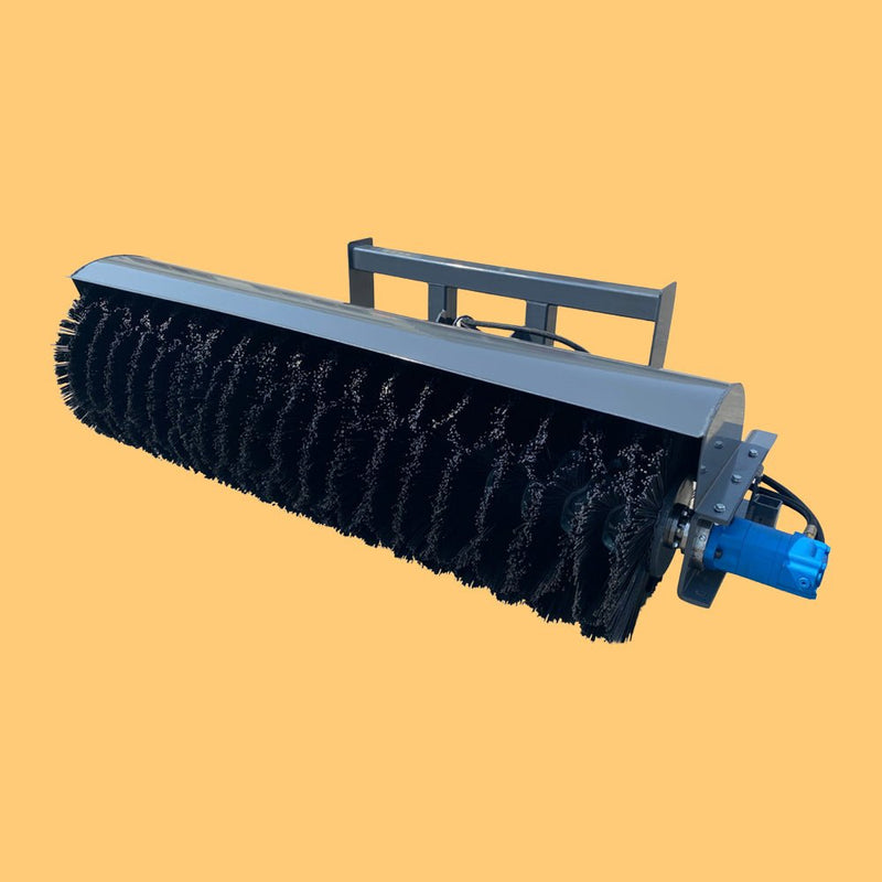 Heavy Duty Hydraulic Skid Steer Broom Sweeper Loader Attachment, 72