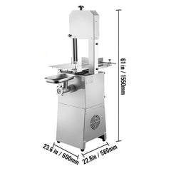 Heavy Duty Industrial Electric Meat Bandsaw Bone Cutting Machine, 550W (SAK47410)