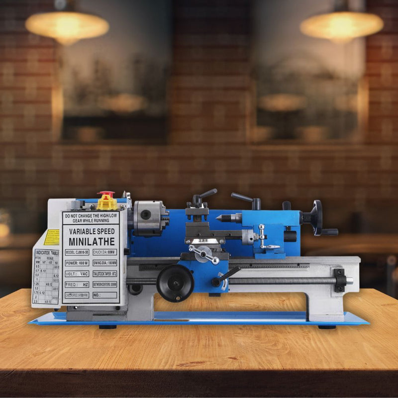 Heavy-Duty Small Bench Top Metalworking Lathe Machine W/ Accessories (7x12)