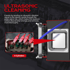 Heavy Duty Ultrasonic Fuel Gas Injector Car Cleaner Tester Machine, 4 Cylinder (97236540)
