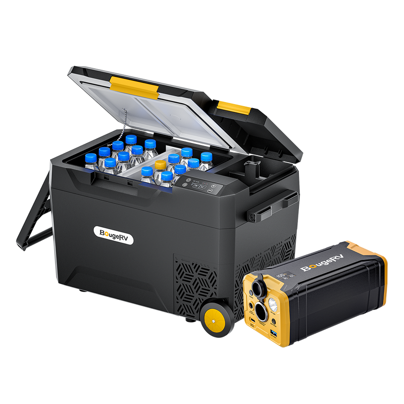 BougeRV CRX2 31QT Dual-Zone Portable Fridge with 277Wh Power Station E0401-03021+ISE248