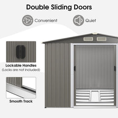 Premium Outdoor Steel Tool Storage Garden Backyard Shed, 8x6' (92674185)