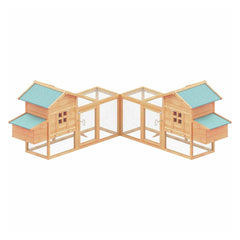 Large Wooden Backyard Hen Chicken Coop Enclosure W/ Nest Box & Run, 160" (SAK96451)