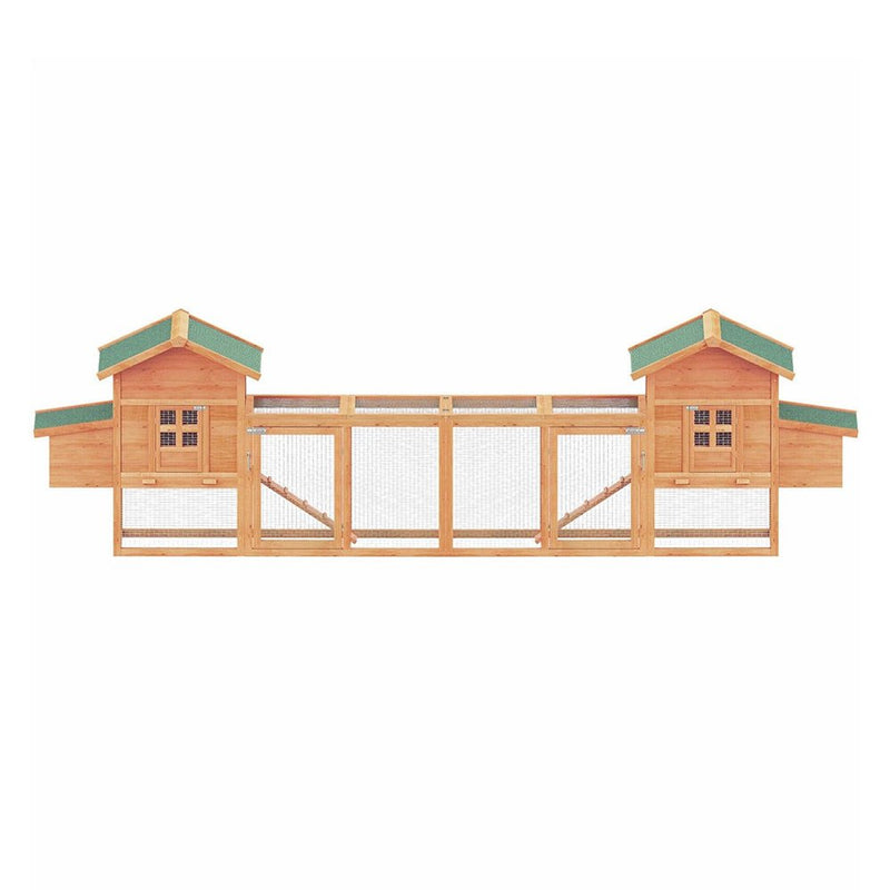 Large Wooden Backyard Hen Chicken Coop Enclosure W/ Nest Box & Run, 160
