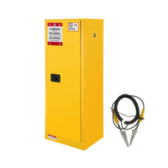 Large Yellow Heavy Duty Flammable Welded Fireproof Storage Cabinet, 35" (SAK52837)