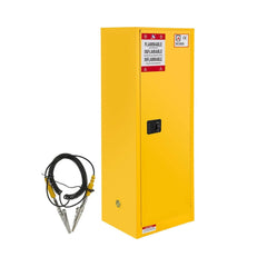 Large Yellow Heavy Duty Flammable Welded Fireproof Storage Cabinet, 35" (SAK52837)