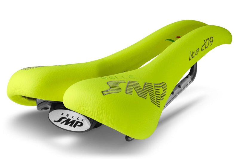 Selle SMP Lite 209 Saddle with Carbon Rails (Fluro Yellow)