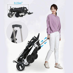 Maidesite 17.5" Wide Seat Lightweight Electric Folding Wheelchair, 500W (SAK33689)