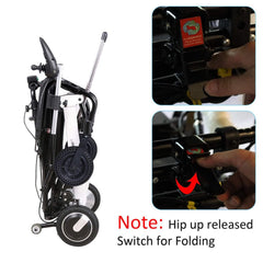Maidesite 17.5" Wide Seat Lightweight Electric Folding Wheelchair, 500W (SAK33689)