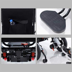 Maidesite 17.5" Wide Seat Lightweight Electric Folding Wheelchair, 500W (SAK33689)
