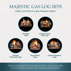 Majestic Biltmore Radiant 36" Open Wood Burning Fireplace [SB60] (SAK13487)