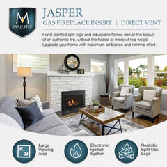 Majestic Jasper 30" Direct Vent Natural Gas Insert [JASPER30IN] (SAK21396)