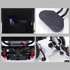 Mate Lightweight Foldable Electric Dual Motor Power Motorized Mobility Wheelchair, 250LBS (SAK79245)