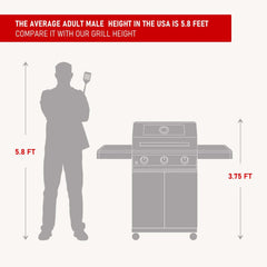 Monument Grills Mesa 300 | Stainless Propane Gas Grill