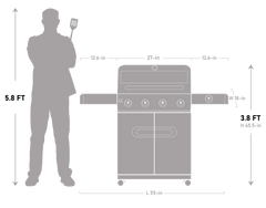 Monument Grills Mesa 425 | Black Propane Gas Grill