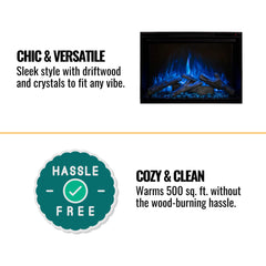 Modern Flames Redstone 36" Built-In Traditional Electric Fireplace [RS-3626] (SAK36514)