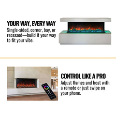 Modern Flames Landscape Pro Multi 44" Linear Multi-Sided Built-In Electric Fireplace [LPM-4416V2] (SAK96355)