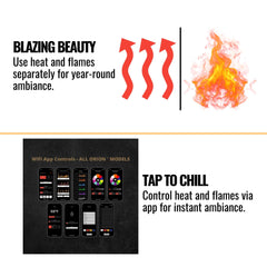 Modern Flames Orion Multi 100" Heliovision Multi-Sided Electric Fireplace [OR100-MULTI] (SAK38017)