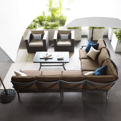 Modern Rattan Outdoor Water-Resistant Wicker Patio Chairs With Cushions [Set Of 2 PCS] (SAK76544)