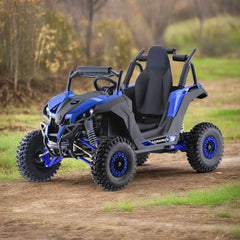 MotoTec Raider 1200W 48V/12AH Kids Electric Full Suspension UTV, Blue (93715062)