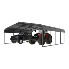 [20x20FT] MPT Extra Large Premium Heavy Duty Outdoor Metal Carport Shelter (SAK97425)