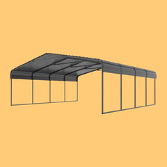 [20x20FT] MPT Extra Large Premium Heavy Duty Outdoor Metal Carport Shelter (SAK97425)