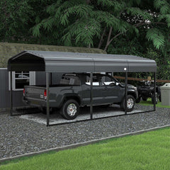 [10x15FT] MPT Large Heavy Duty Outdoor Metal Carport For Cars, Trucks And Boats (SAK95738)