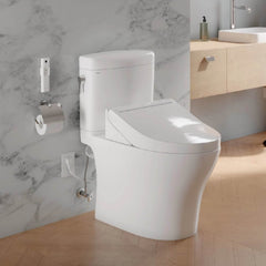 [MW4363084CEMFGN#01] TOTO Aquia IV Cube Washlet C5 With 0.9 GPF And 1.28 GPF Elongated Dual Flush Bidet Toilet (SAK90827)