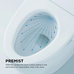 [MW4943084CEMFG#01] TOTO Connelly Washlet C5 With 1.28 GPF Ewater Elongated Bidet Toilet (SAK65923)