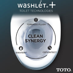 [MW4944724CEMFG#01] TOTO Connelly 0.9 GPF and 1.28 GPF Dual Flush Elongated Cefiontect Toilet With Washlet S7 Bidet Seat (SAK43705)