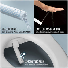[MW4944724CEMFG#01] TOTO Connelly 0.9 GPF and 1.28 GPF Dual Flush Elongated Cefiontect Toilet With Washlet S7 Bidet Seat (SAK43705)
