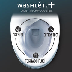[MW6463084CEMFGN#01] TOTO Aquia IV Washlet Elongated Chair Height Bidet Toilet Seat With Button Flush (SAK42509)