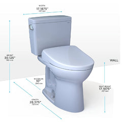 [MW7764726CSFGA.10#01] TOTO Drake 1.6 GPF Universal Height 10" Rough In Toilet With Washlet S7 Bidet Seat (SAK68432)