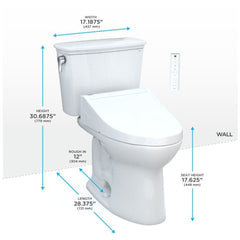 [MW7863084CEFG#01] TOTO Drake Transitional Washlet C5 Bidet Seat With 1.28 GPF Universal Height Toilet (SAK79421)