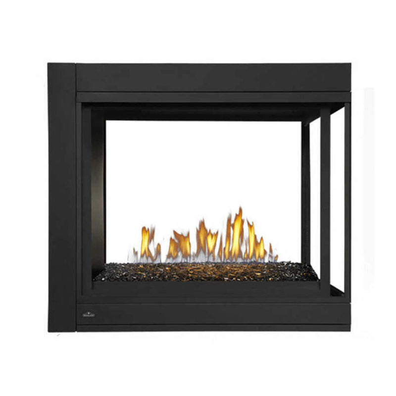 Napoleon Ascent Multi-View 3 Sided Glass Ember Bed Direct Vent Natural Gas Fireplace, 43