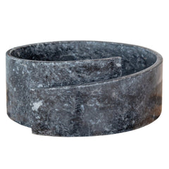 Special Design Black Marble Natural Stone Round Vessel Sink (D)16" (H)6"