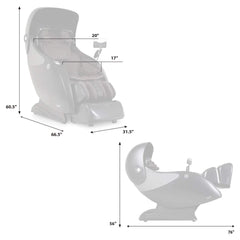 Osaki OP-Ai Xrest 4D Zero Gravity Massage Chair With Automatic Extendable Footrest (SAK79353)