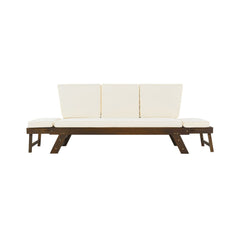 Outdoor Adjustable Wooden Patio Daybed Sofa With Cushions (SAK41345)