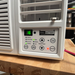 Full Battery 24V DC Window Air Conditioner & Heater runs directly off battery
