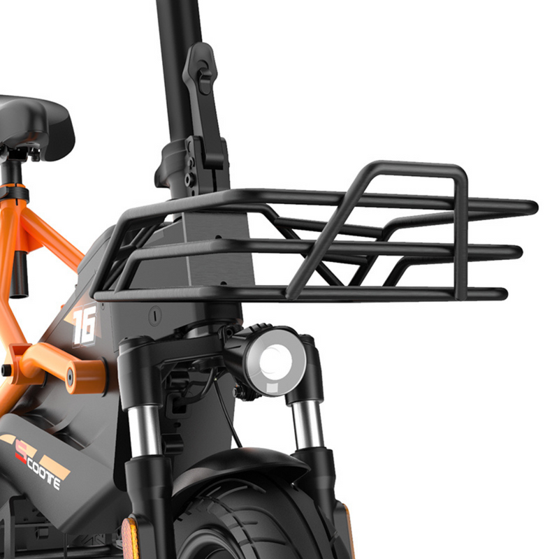Scoot Motion Matte Black Aluminum Front Basket for F2 Scooter