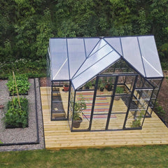 [10x12FT] Premium T-Shaped Cathedral Outdoor Walk-In Greenhouse And Solarium (91364285)