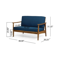 Premium 4-Piece Wooden Outdoor Patio Conversation Seating Set With Cushions (SAK31469)