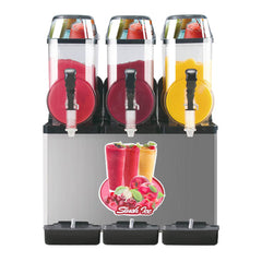 Premium Commercial Stainless Steel Slushy Machine With Triple Tank Advance Cooling, 45L (SAK52258)